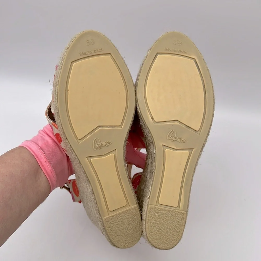Castañer X Diane Von Furstenberg Blaudell Wedge Espadrilles Rose Multi